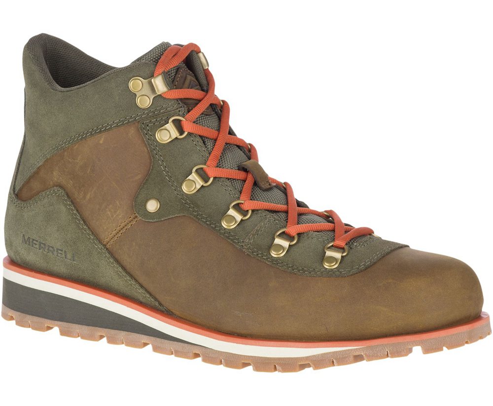 Botas Homem - Merrell West Fork Waterproof - Marrom/Verde Oliva - GPC857213